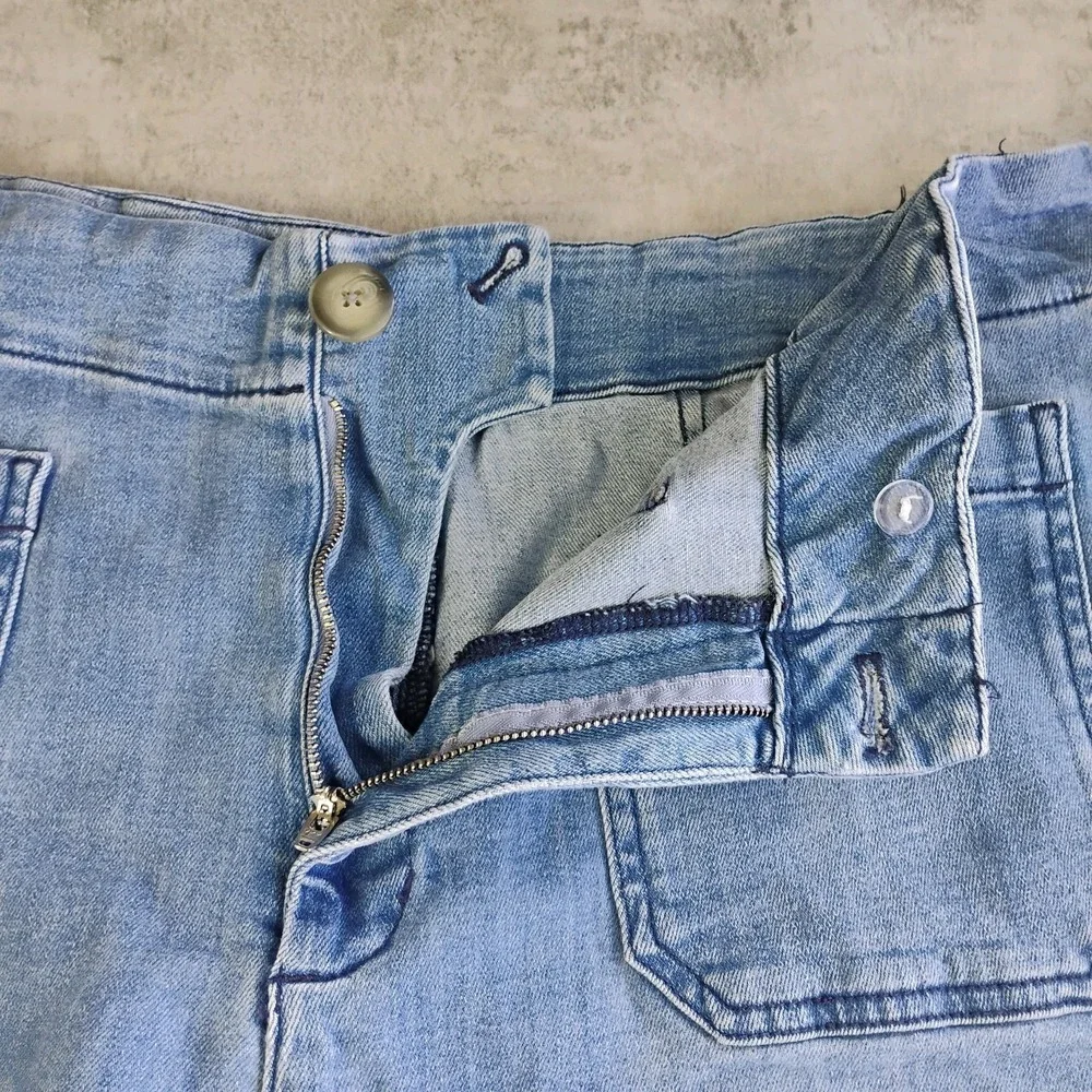 MAEVE ANTHROPOLOGIE The colette Shorts Denim Women Plus 18W Patch Pocket Stretch - Picture 4 of 9